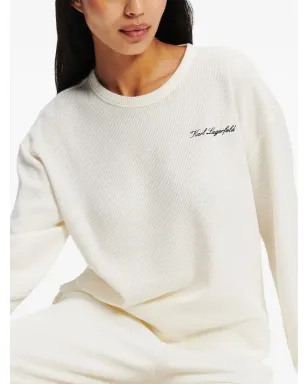 Karl Lagerfeld ホテル Karl シアー パジャマセット - サムネイル5