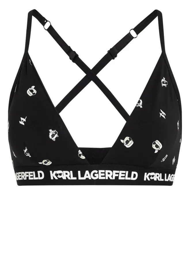 Karl Lagerfeld Karl Lagerfeld Ikonik 2.0 パッド入りブレレット - ブラックの商品画像