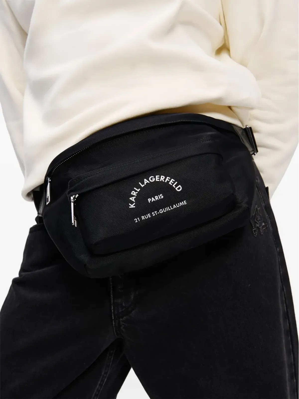Karl Lagerfeld Rue St-Guillaume ベルトバッグ - ブラック - 画像2