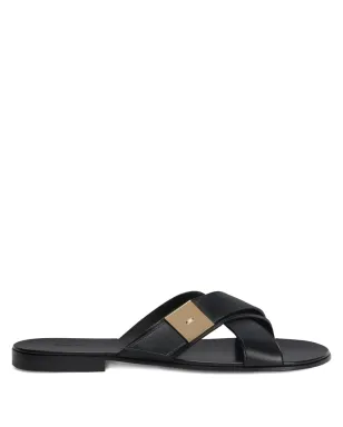 Giuseppe Zanotti フラヴィアン・クラウンド レザーサンダル - ブラック - サムネイル1