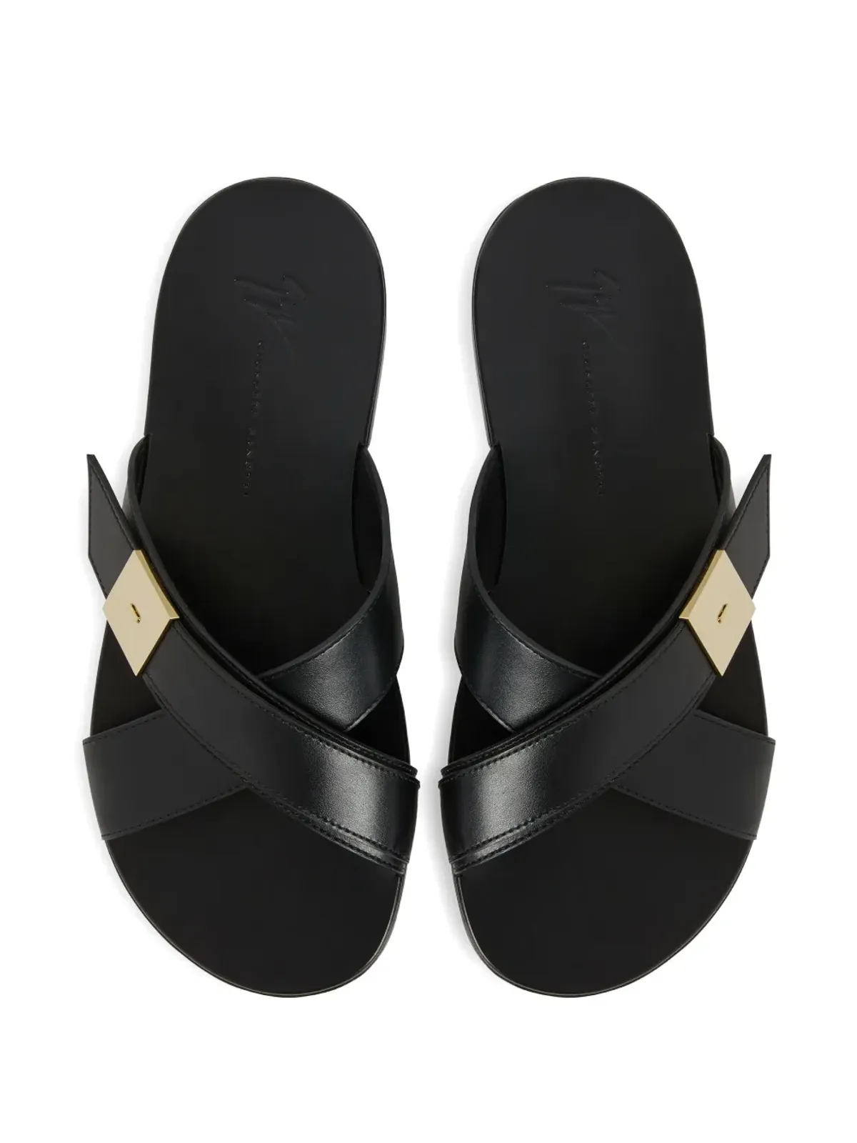 Giuseppe Zanotti フラヴィアン・クラウンド レザーサンダル - ブラック - 画像3
