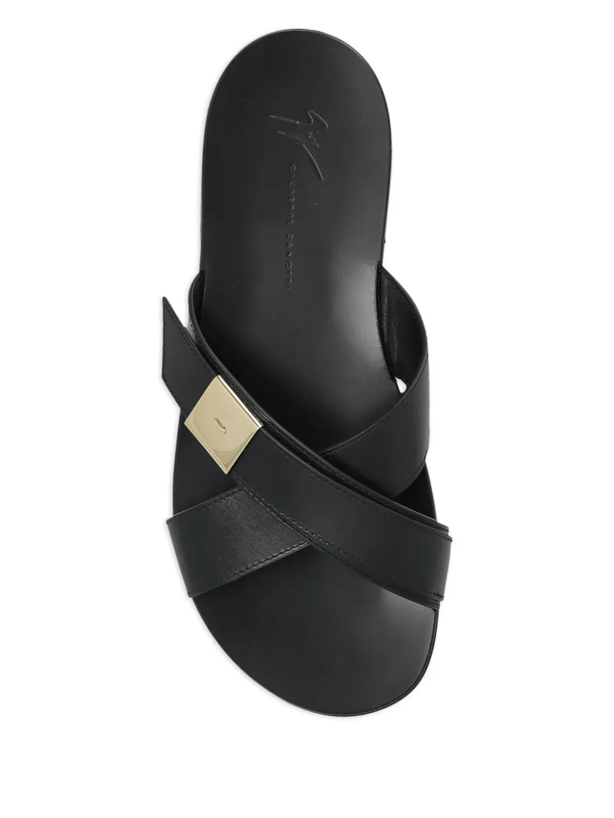 Giuseppe Zanotti フラヴィアン・クラウンド レザーサンダル - ブラック - 画像4