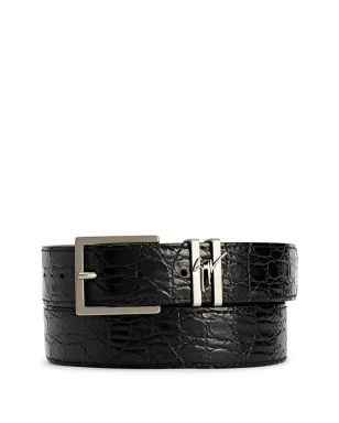 Giuseppe Zanotti テオドレ クロコダイルエンボス ベルト - サムネイル1