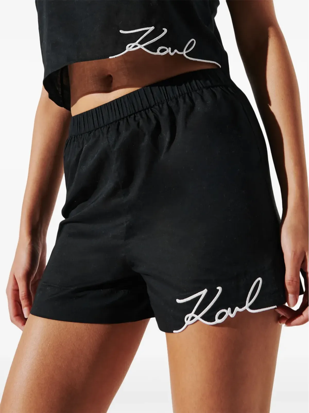 Karl Lagerfeld K/Signature ビーチショーツ - ブラック - 画像5