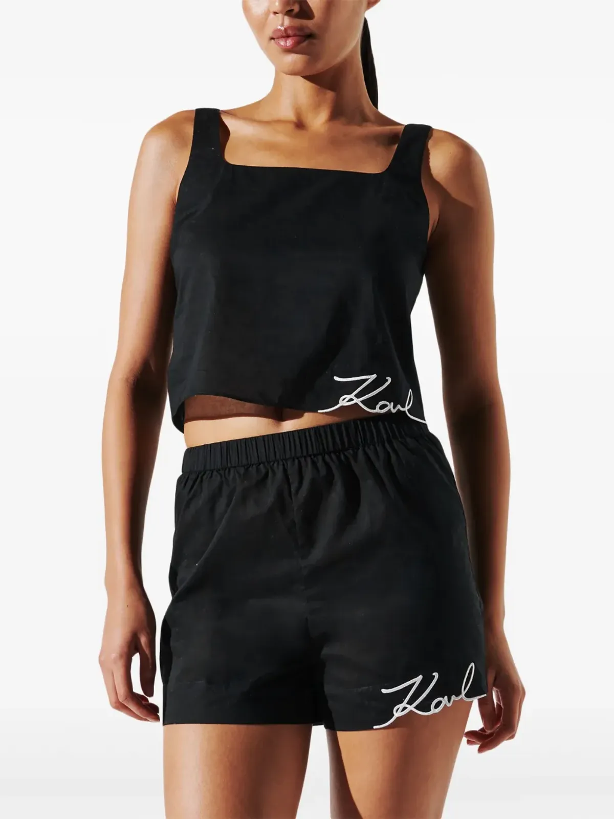 Karl Lagerfeld K/Signature ビーチショーツ - ブラック - 画像3