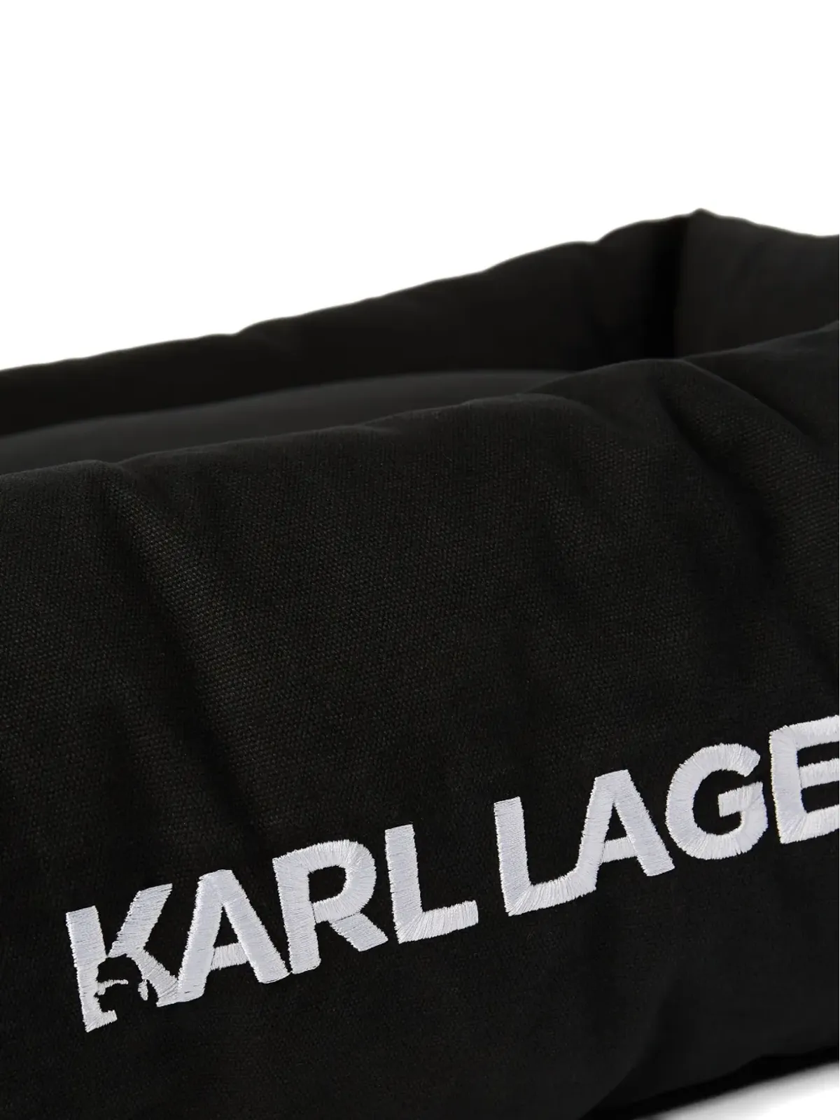Karl Lagerfeld ロゴ刺繍 ドッグベッド - ブラック - 画像3