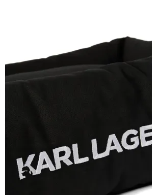 Karl Lagerfeld ロゴ刺繍 ドッグベッド - ブラック - サムネイル3