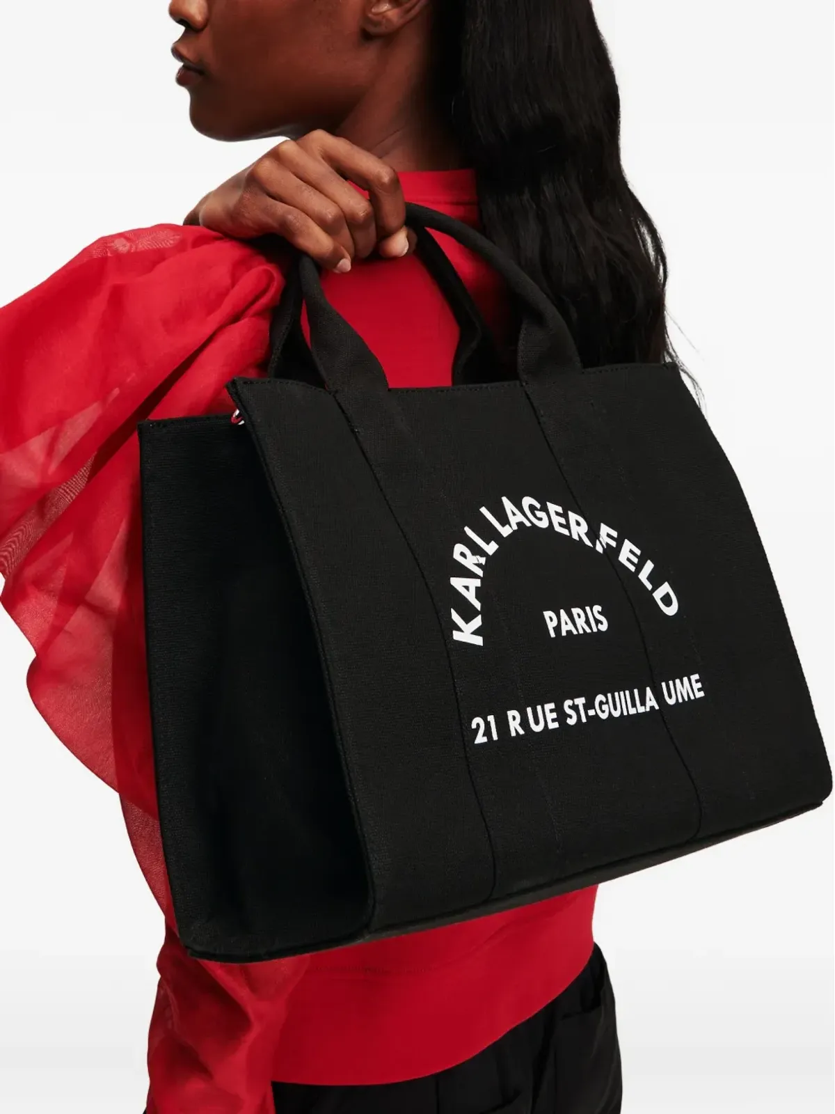 Karl Lagerfeld ミディアム Rue St-Guillaume スクエア トートバッグ - ブラック - 画像2