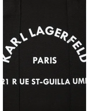 Karl Lagerfeld ミディアム Rue St-Guillaume スクエア トートバッグ - ブラック - サムネイル4
