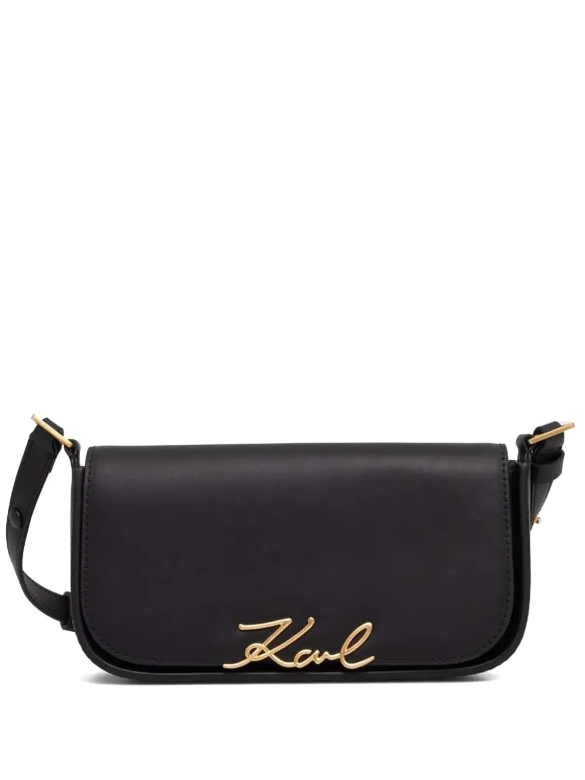 Karl Lagerfeld K/Signature レザーショルダーバッグ - ブラック - 画像1