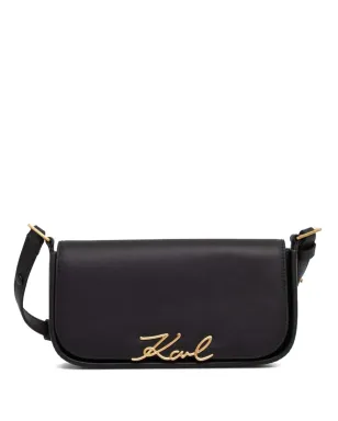 Karl Lagerfeld K/Signature レザーショルダーバッグ - ブラック - サムネイル1