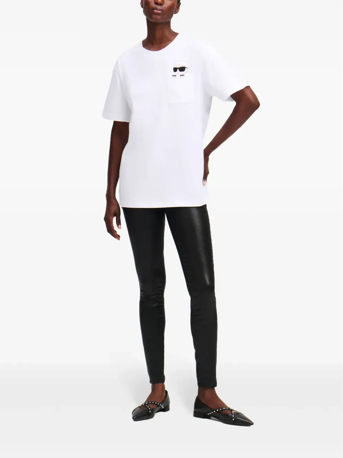 Karl Lagerfeld Ikon Peak-a-Boo Tシャツ - ホワイト - 画像2