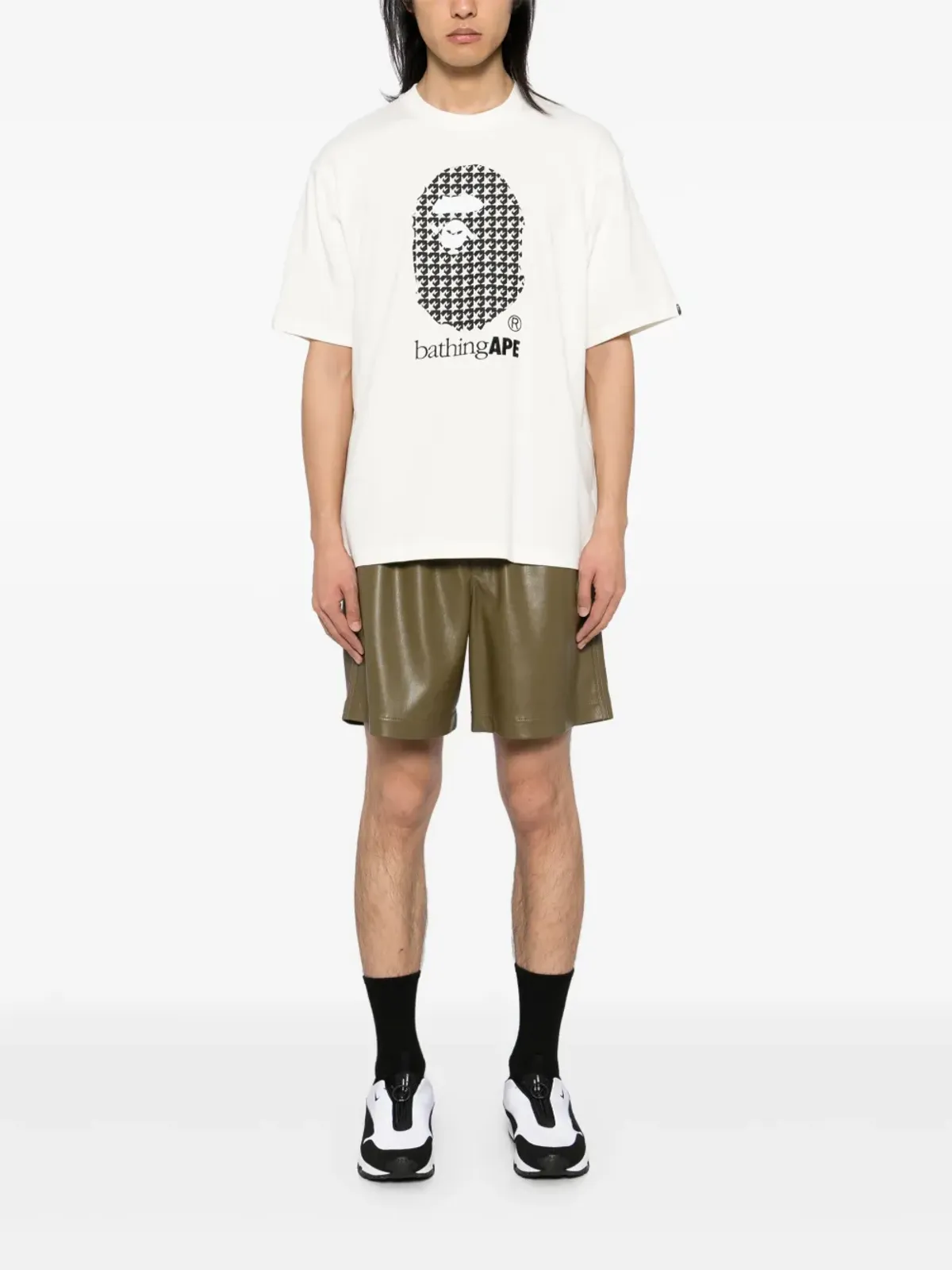 A BATHING APE® STA Houndstooth Tee - Neutrals - 画像2