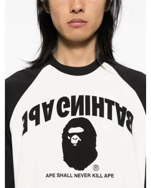 A BATHING APE® college raglan T-shirt - White - サムネイル4