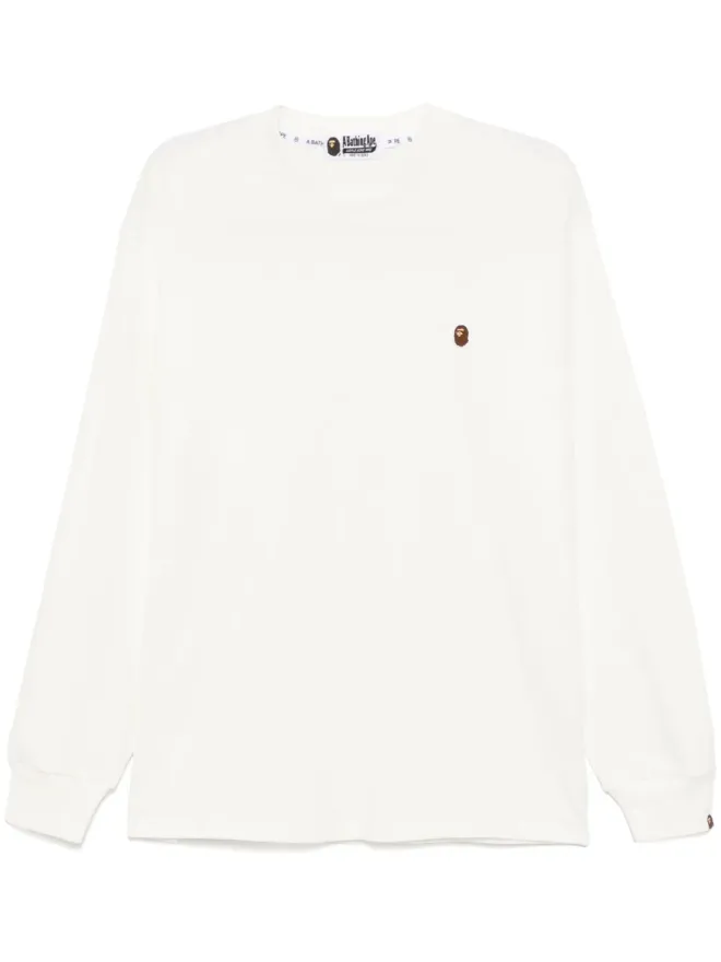 A BATHING APE® A BATHING APE® ワンポイント ロングスリーブTシャツ - ホワイトの商品画像