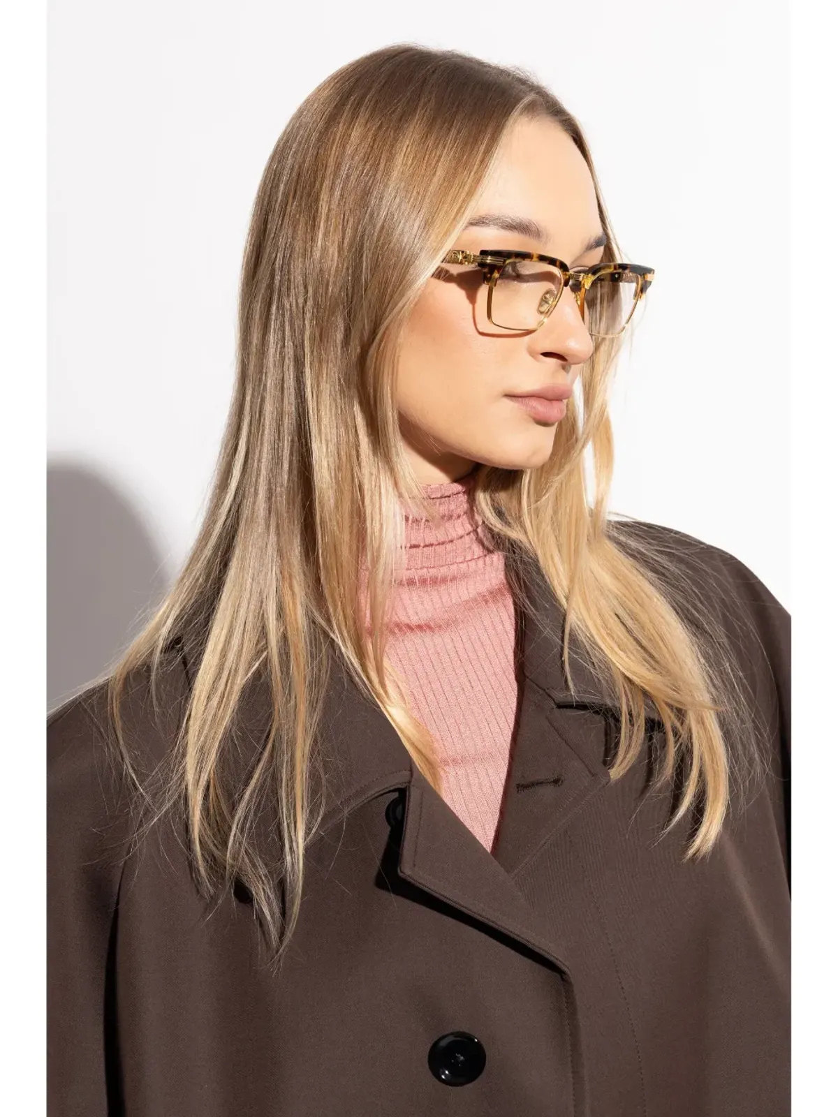Balmain Eyewear Legion II フレーム眼鏡（ブラウン） - 画像2