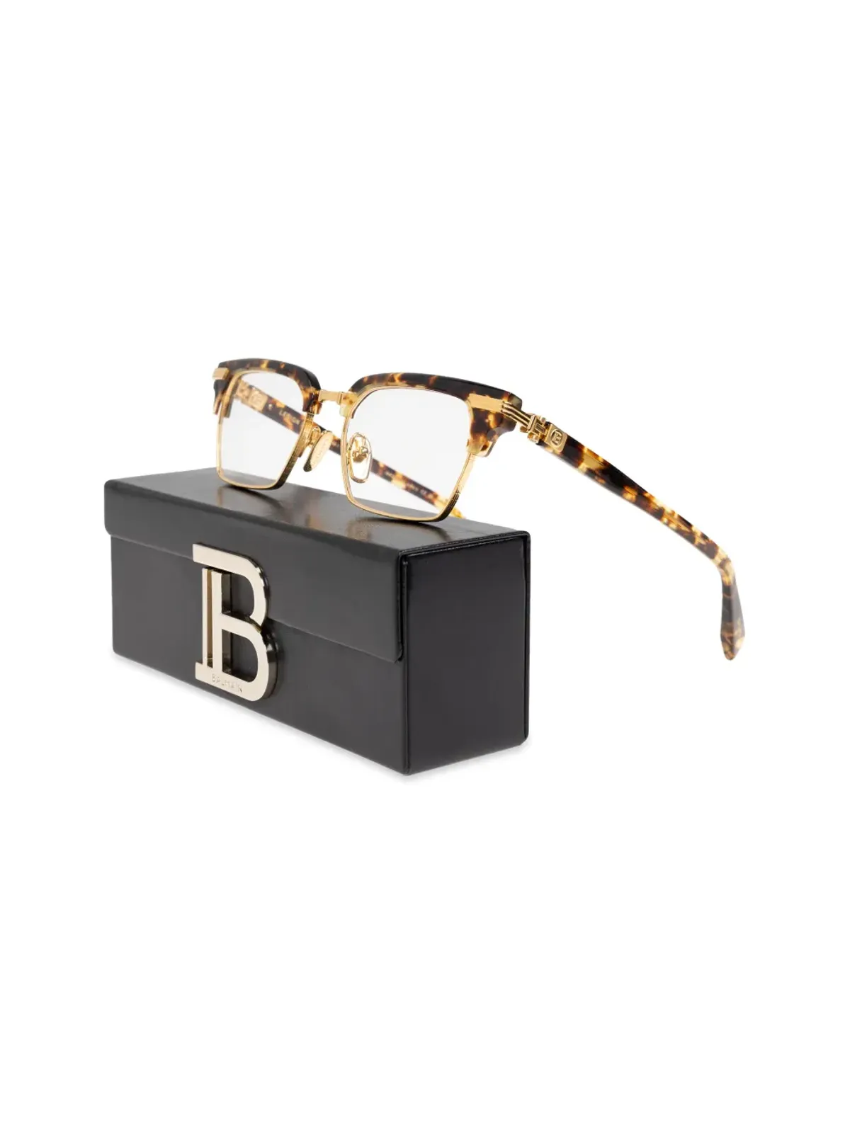 Balmain Eyewear Legion II フレーム眼鏡（ブラウン） - 画像4