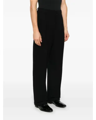 Saint Laurent ストライプ柄フランネルパンツ - ブラック - サムネイル3