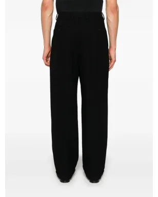 Saint Laurent ストライプ柄フランネルパンツ - ブラック - サムネイル4