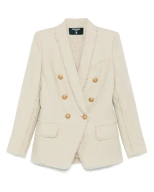 Balmain Pre-Owned ほつれ加工ブレザー - Neutrals - サムネイル1