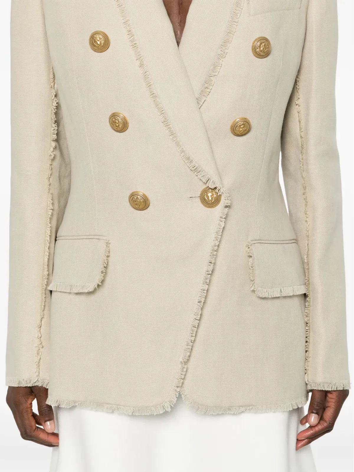 Balmain Pre-Owned ほつれ加工ブレザー - Neutrals - 画像5