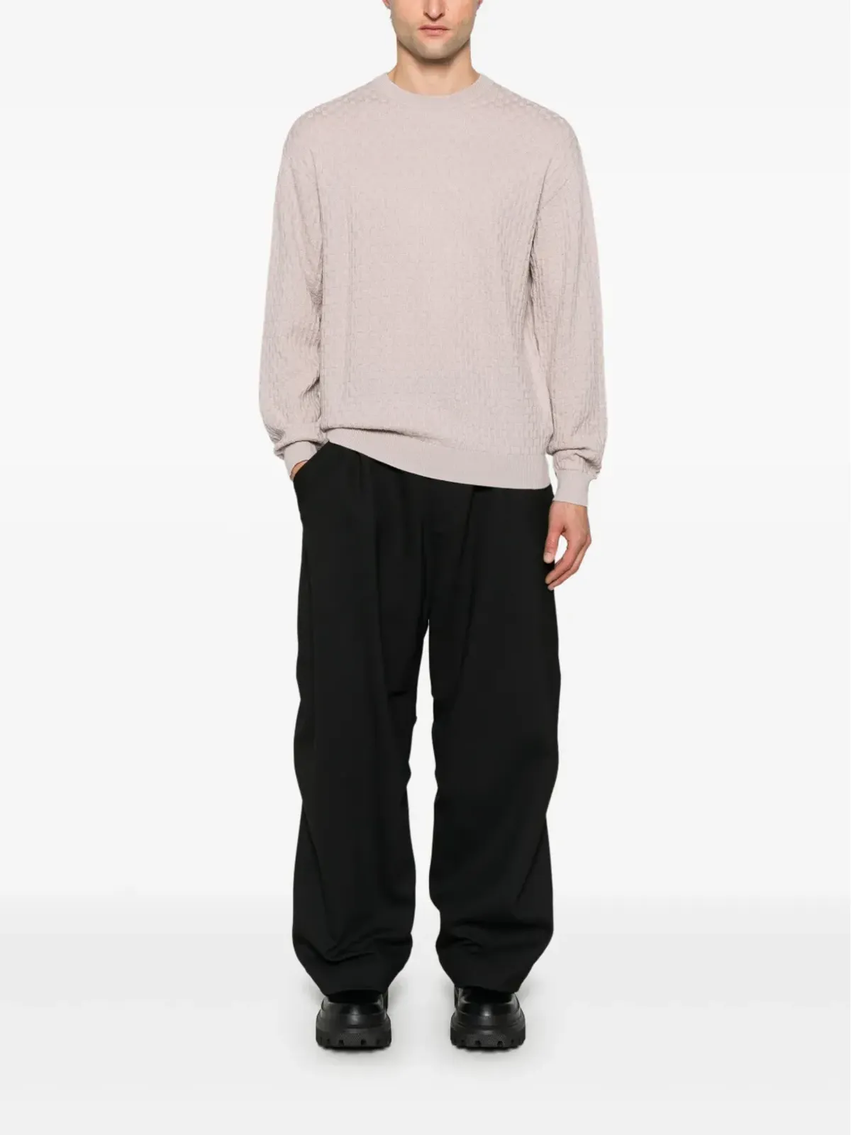 Emporio Armani 3Dニットセーター - 画像2