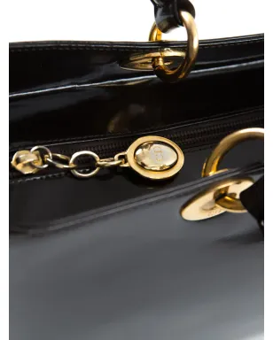 Christian Dior ビンテージ 1990年代 大サイズ レディ Dior トートバッグ - ブラック - サムネイル5