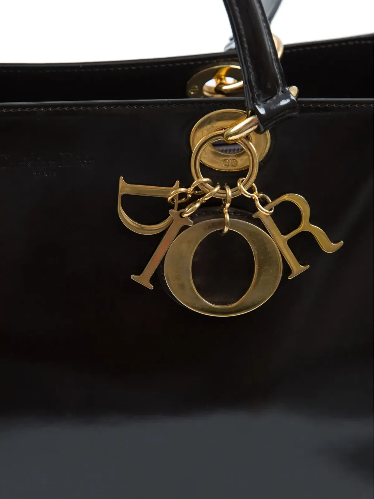Christian Dior ビンテージ 1990年代 大サイズ レディ Dior トートバッグ - ブラック - 画像4