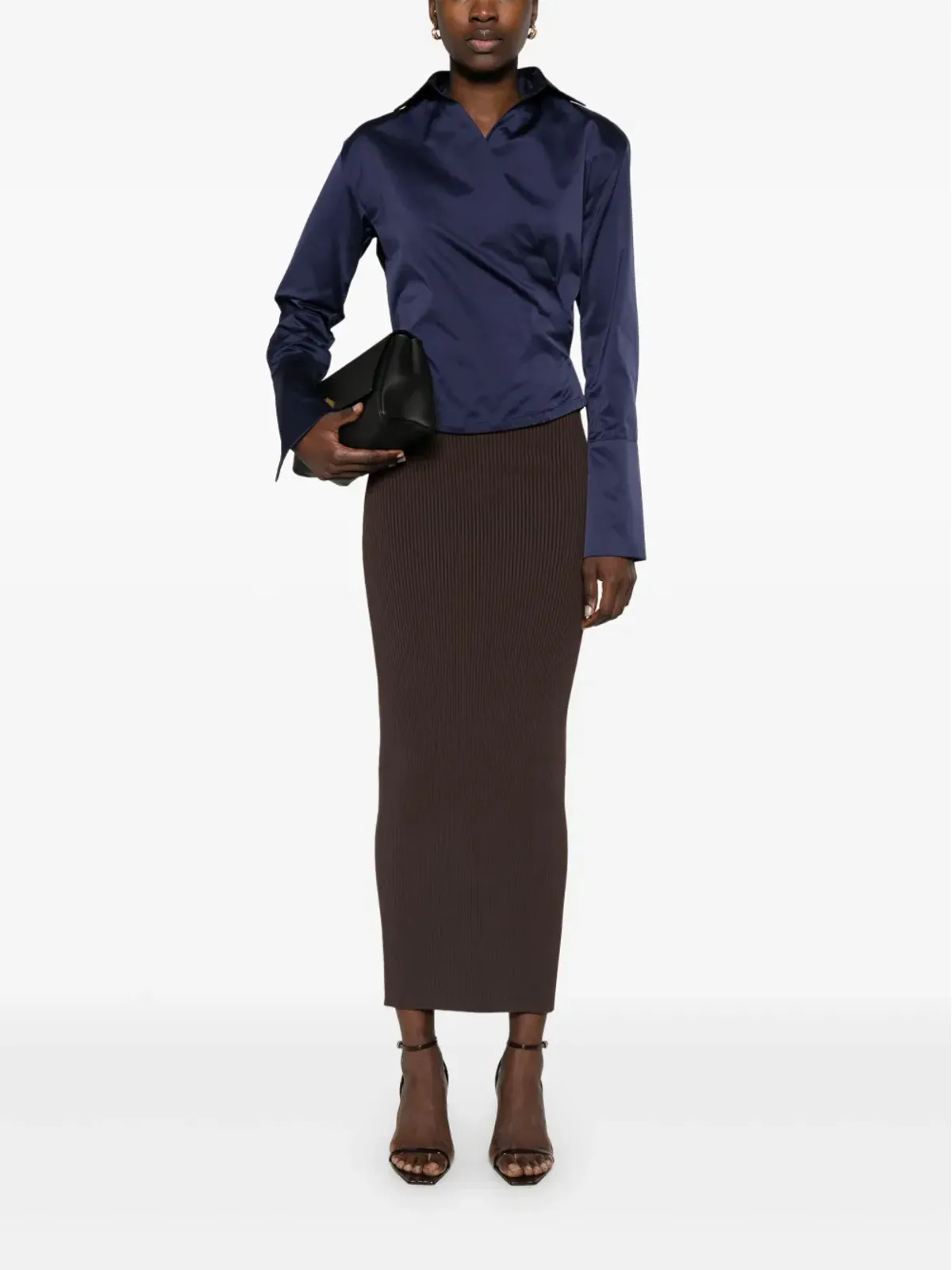 Max Mara Aprile ニット素材のマキシスカート - ブラウン - 画像2