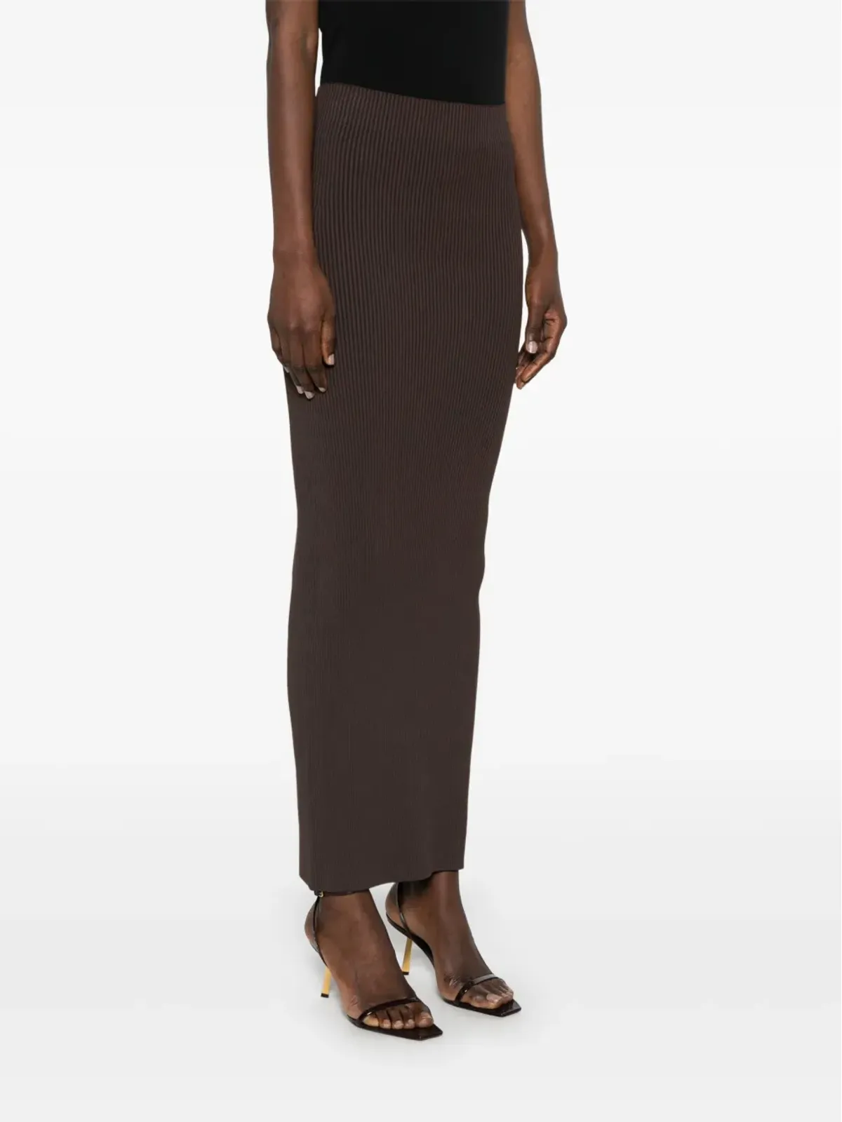 Max Mara Aprile ニット素材のマキシスカート - ブラウン - 画像3
