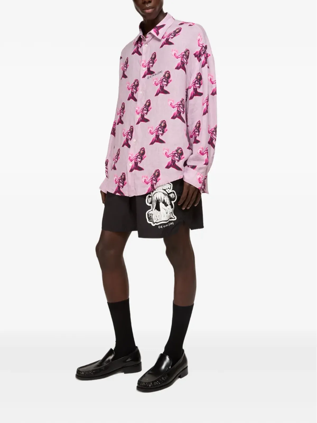 Acne Studios グラフィックプリント スイムショーツ - 画像3