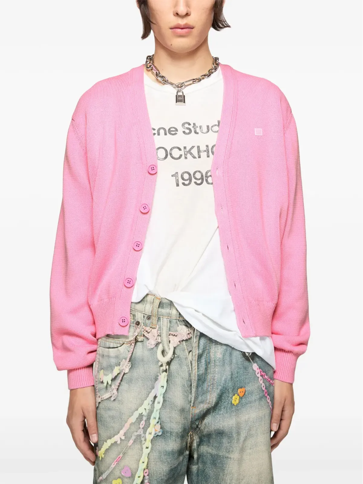 Acne Studios アップリケ付きカーディガン - 画像4