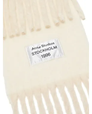 Acne Studios ロゴパッチフリンジスカーフ - サムネイル2
