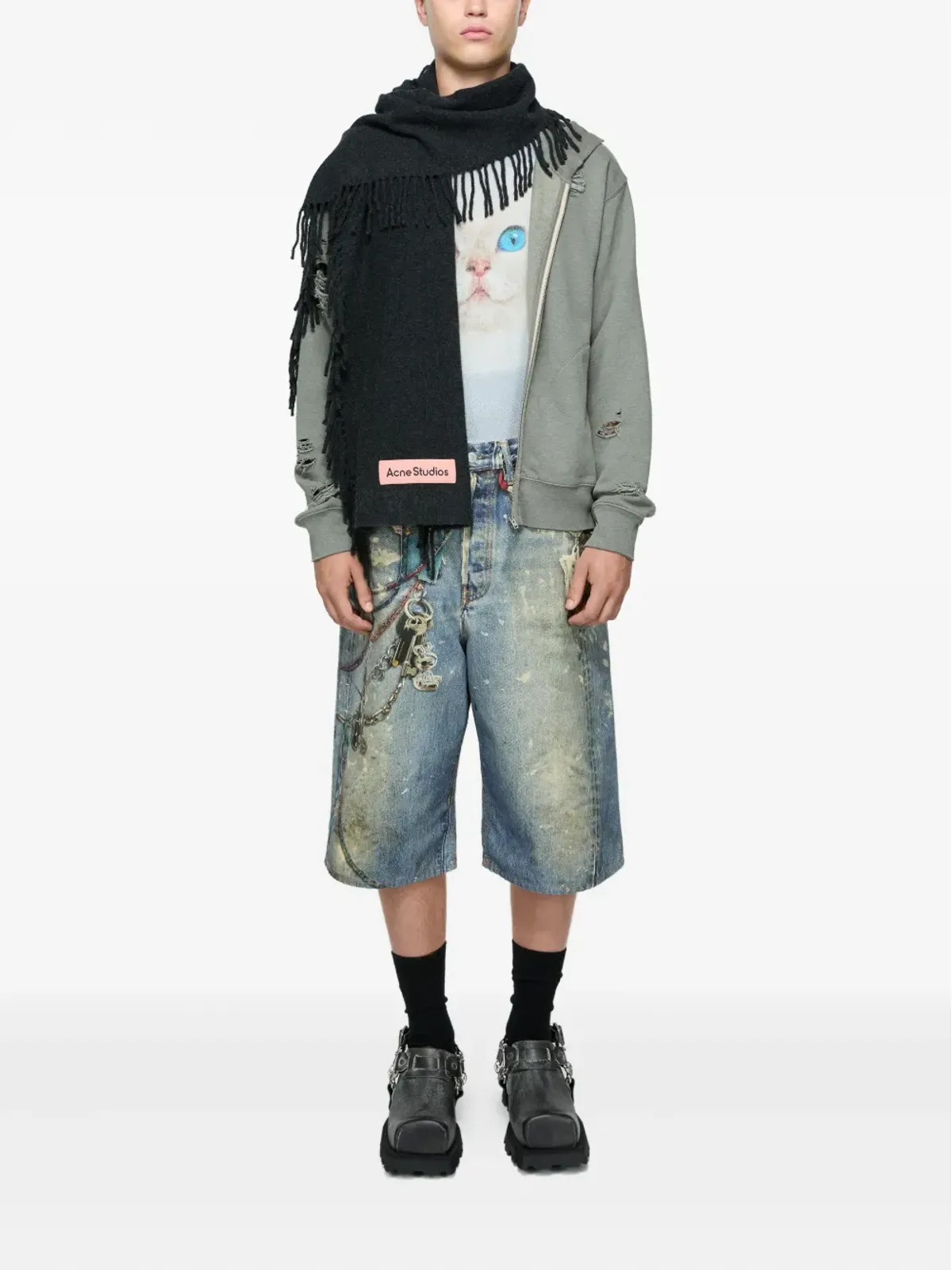 Acne Studios メランジュ スカーフ - 画像4