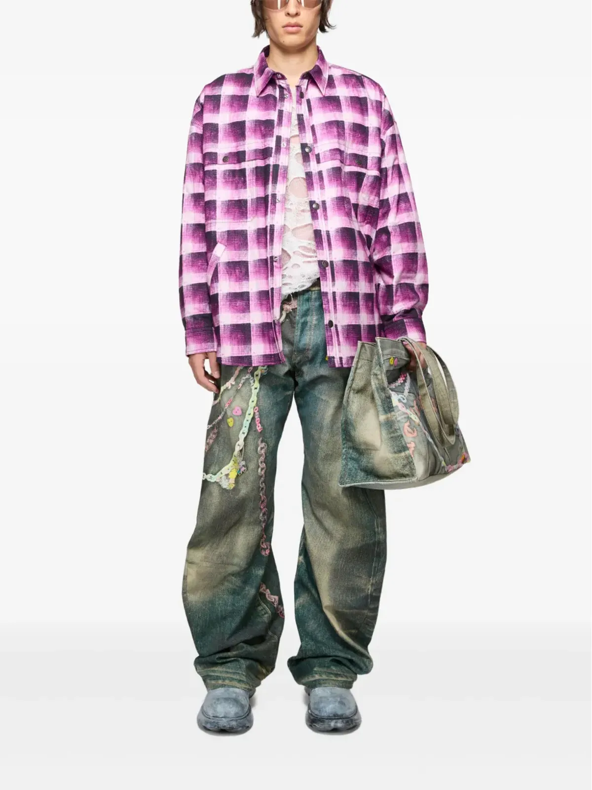 Acne Studios チェックシャツ - ピンク - 画像2