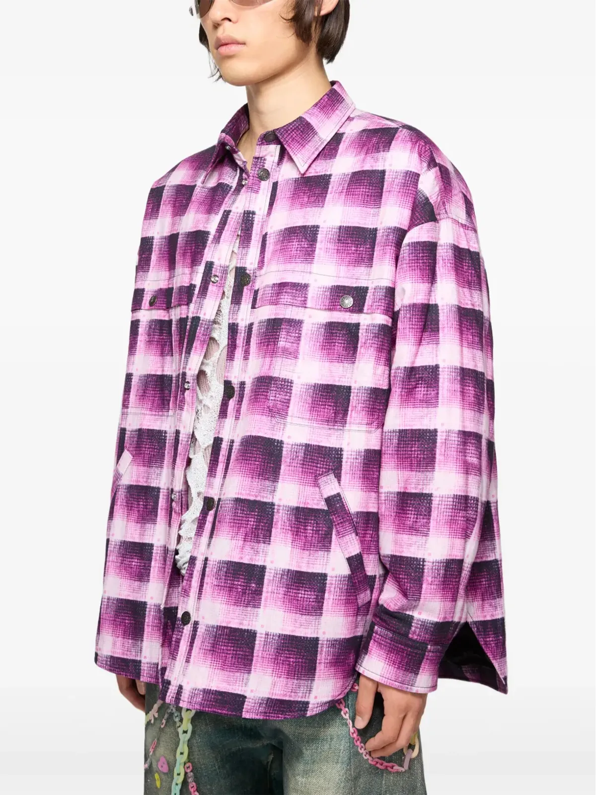 Acne Studios チェックシャツ - ピンク - 画像4