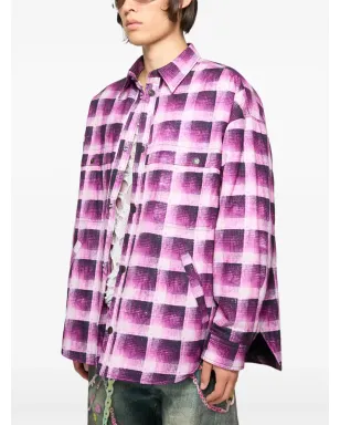 Acne Studios チェックシャツ - ピンク - サムネイル4