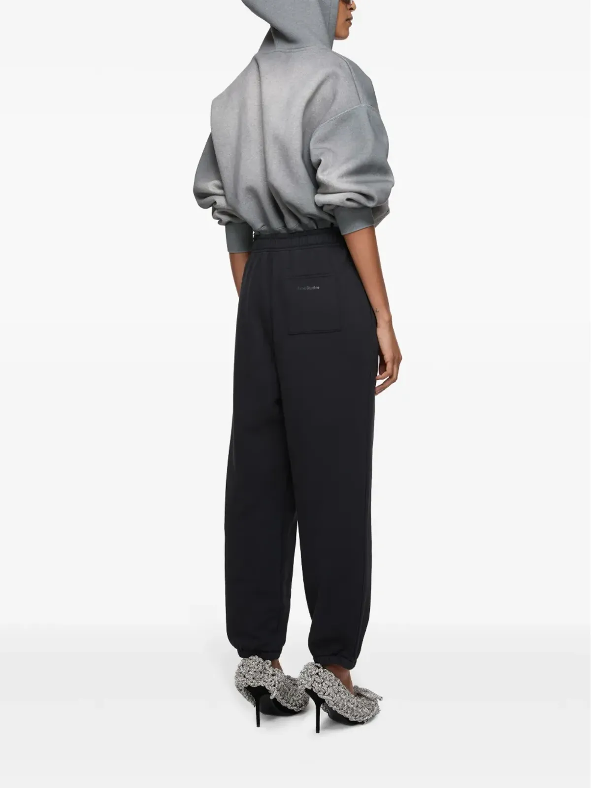 Acne Studios ロゴ刺繍ジョガーパンツ - ブラック - 画像5