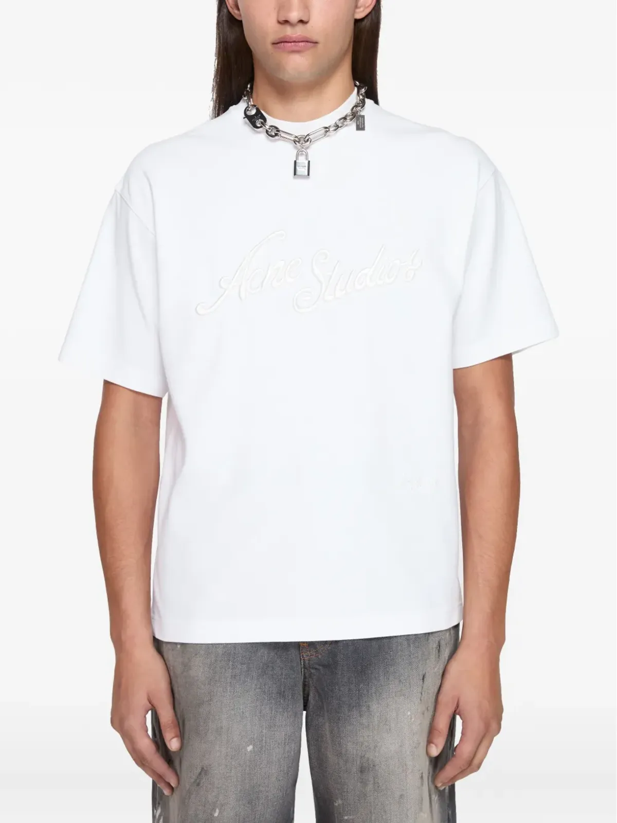 Acne Studios ロゴ刺繍 Tシャツ - 画像4