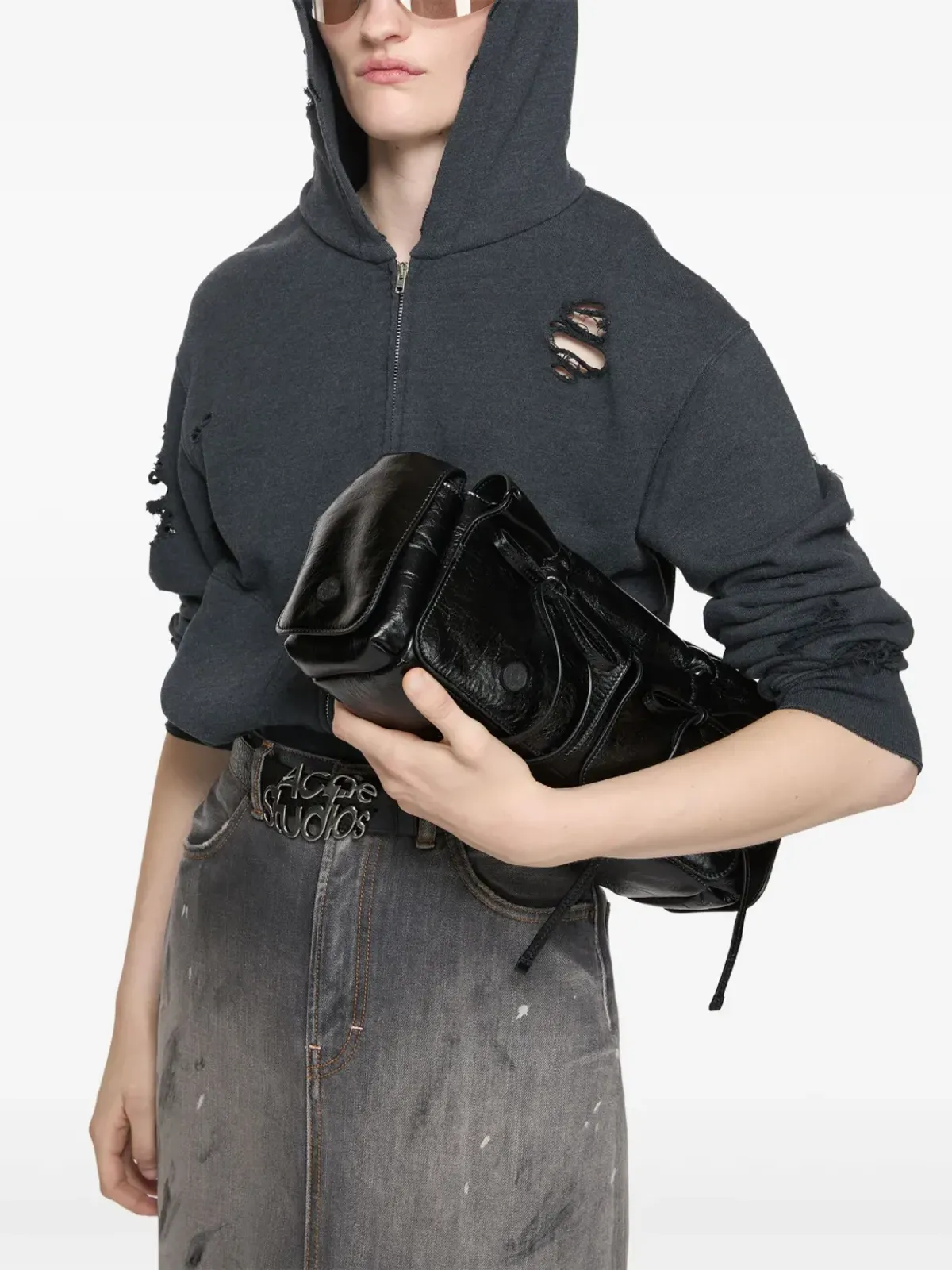 Acne Studios マルチポケットショルダーバッグ - ブラック - 画像2