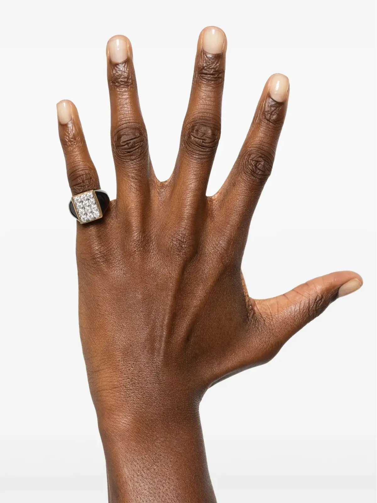 Ilaria Icardi 18K イエローゴールド タキシド ダイヤモンド シグネットリング - ブラック - 画像2