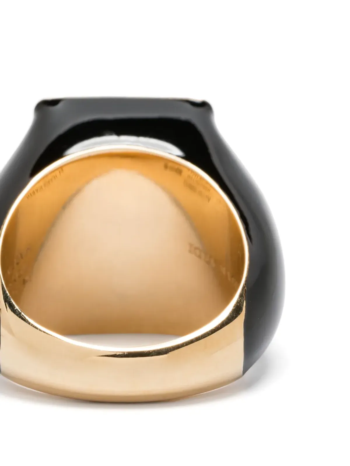 Ilaria Icardi 18K イエローゴールド タキシド ダイヤモンド シグネットリング - ブラック - 画像3