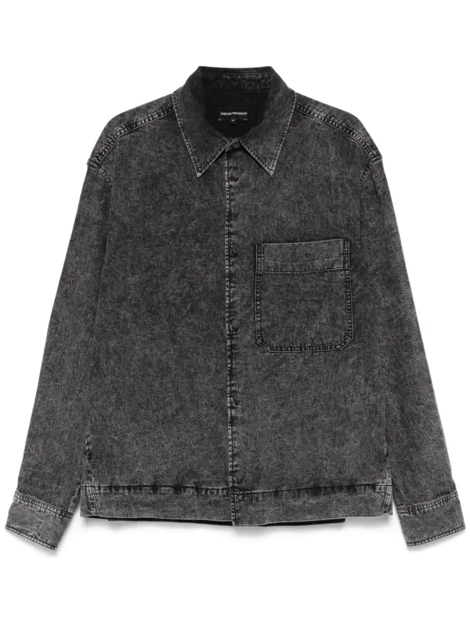 Emporio Armani Emporio Armani デニムシャツジャケット - ブラックの商品画像
