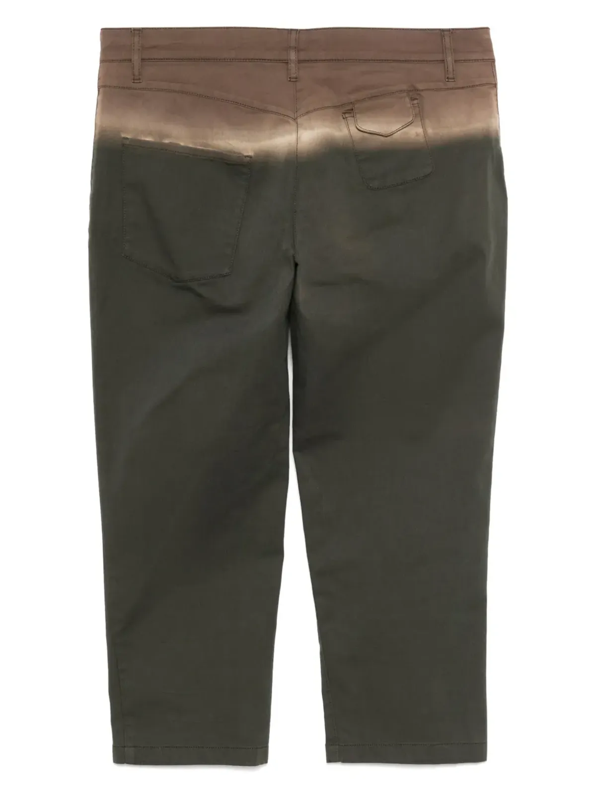 Prada Pre-Owned ブラウン オンブレ クロップドパンツ、2004年 - 画像2