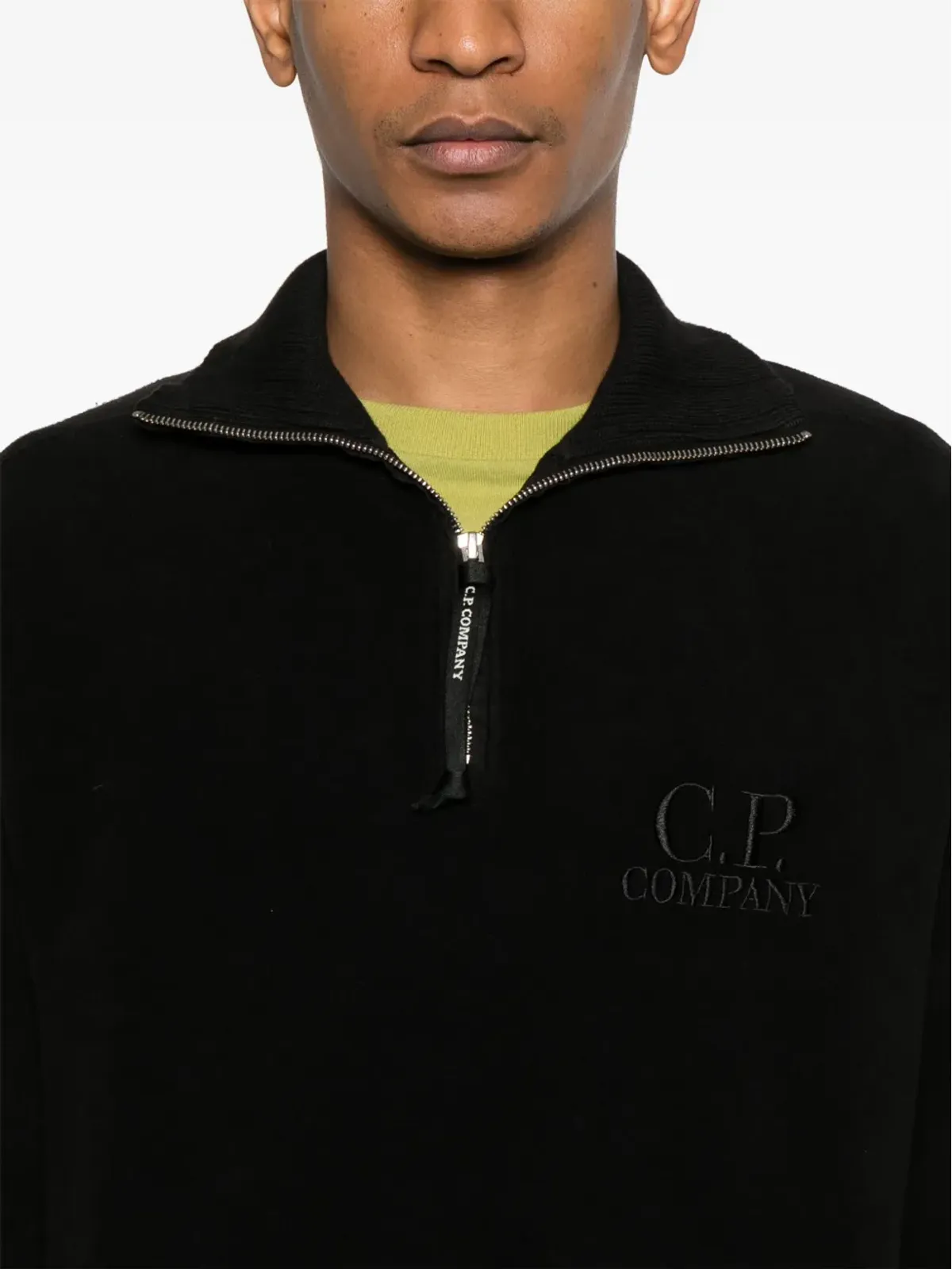 C.P. Company フリース加工の半ジップスウェットシャツ - ブラック - 画像5