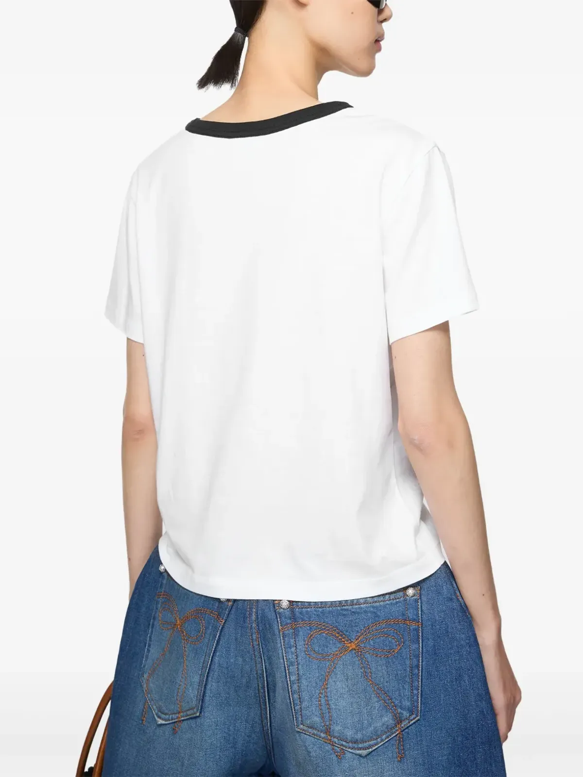 Acne Studios ボウプリント Tシャツ - 画像5