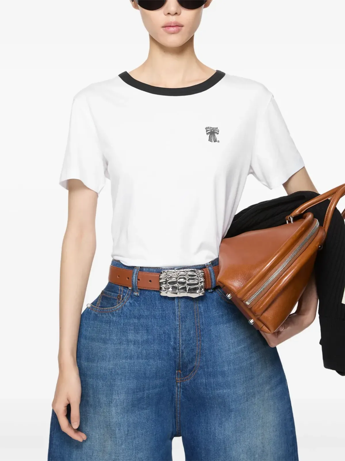 Acne Studios ボウプリント Tシャツ - 画像3
