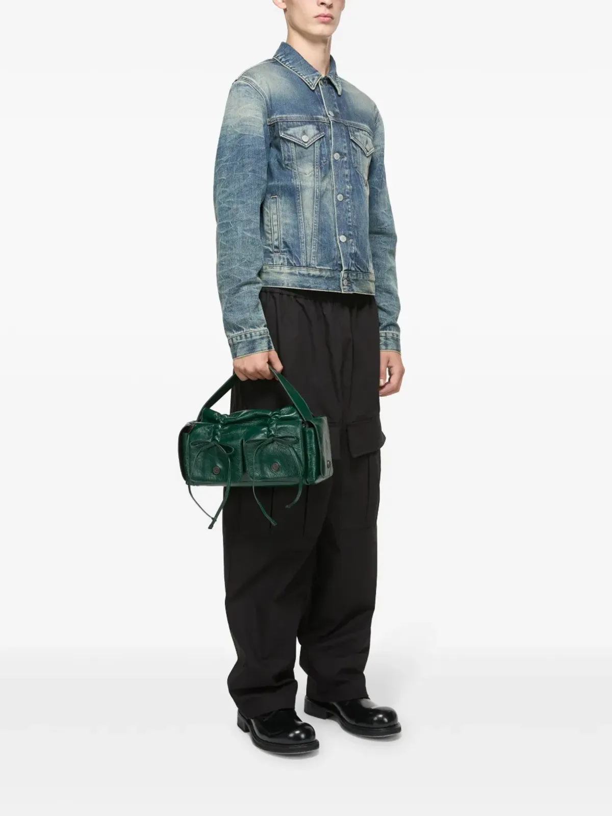 Acne Studios マルチポケット トートバッグ - グリーン - 画像2
