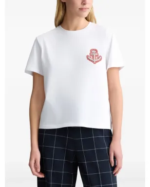 LIU JO ラインストーン・アンカーモチーフ Tシャツ - ホワイト - サムネイル3