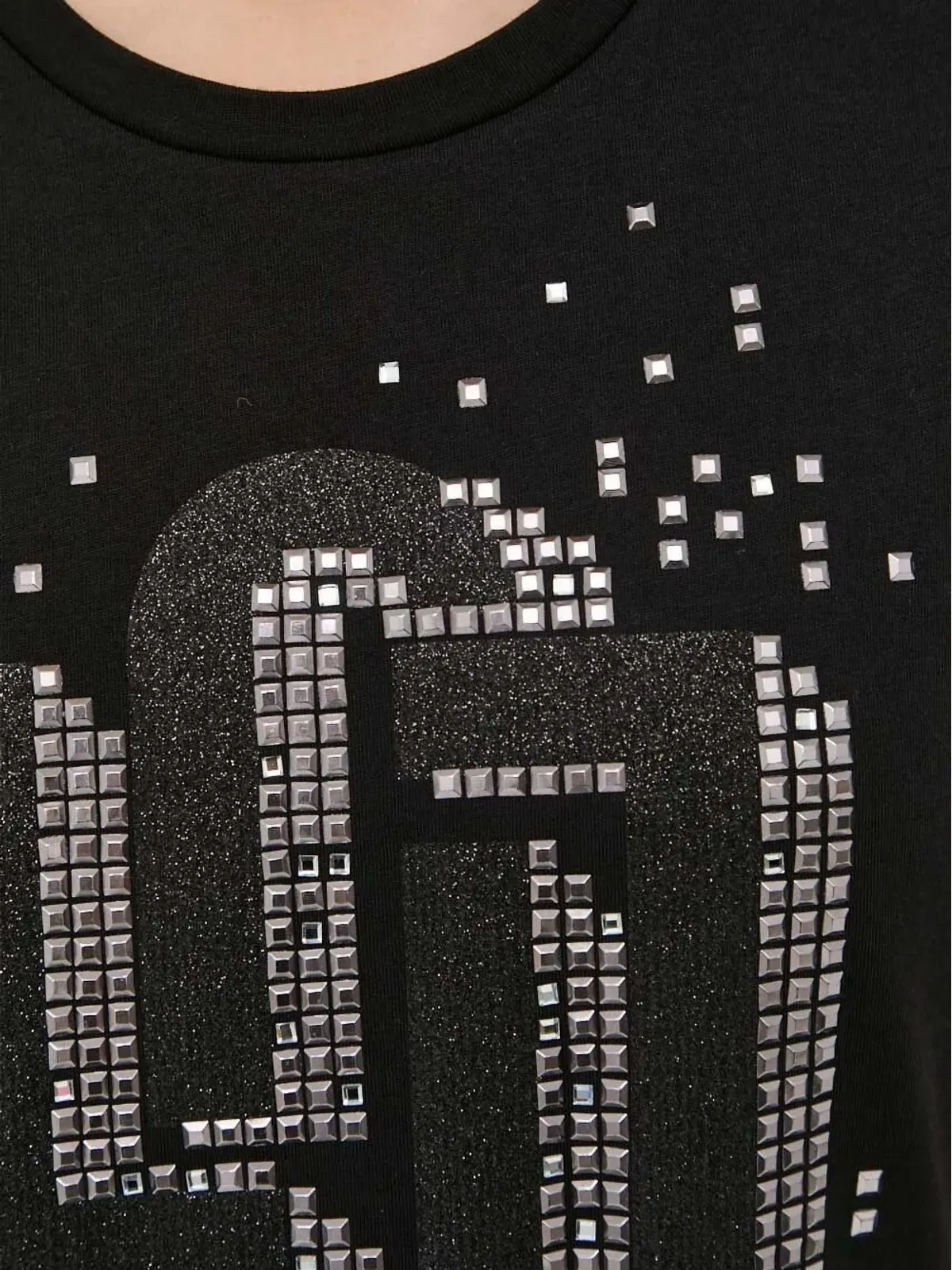LIU JO ロゴディテール入り エンブリッシュド Tシャツ - ブラック - 画像4